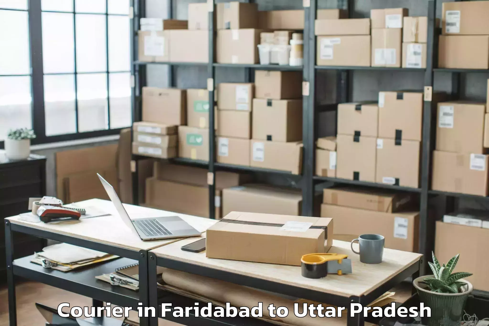 Easy Faridabad to Kerakat Courier Booking